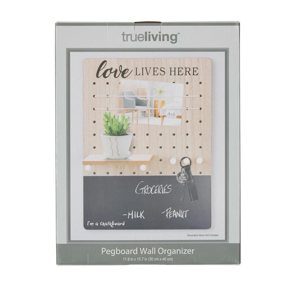 True Living Pegboard Wall Organizer